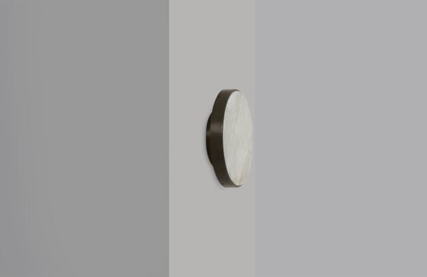 CTO Lighting Anvers Rose - Medium - DALI-A Wall Light antique bronze with honed alabaster
