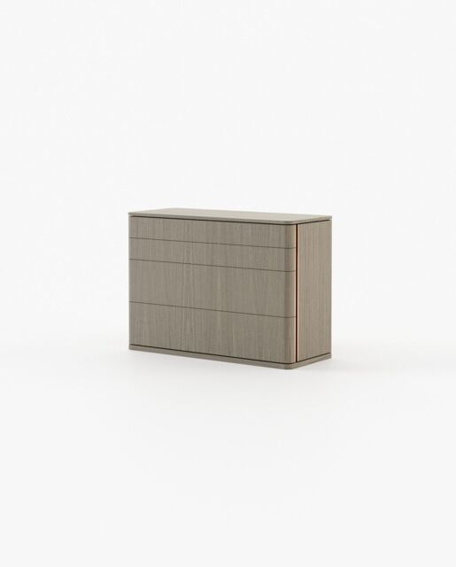 Laskasas HILARY Set of 4 Chest of Drawers Aged Oak Veneer Matte
