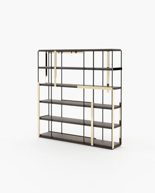 Laskasas IVES Bookcase & Shelving Smoked Eucalyptus Veneer Matte