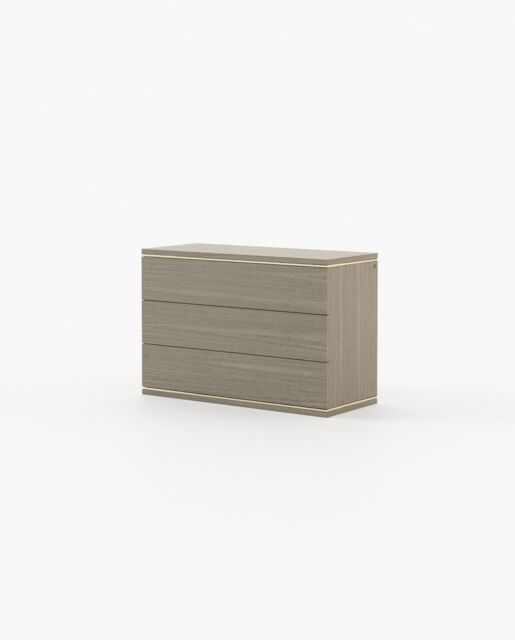 Laskasas DUANE Set of 3 Chest of Drawers Aged Oak Veneer Matte