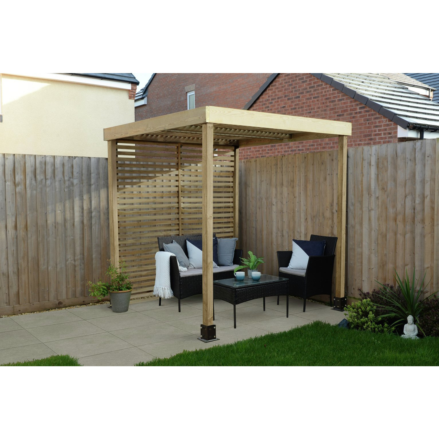Forest Garden Modular Pergola with Side Panel - image 1