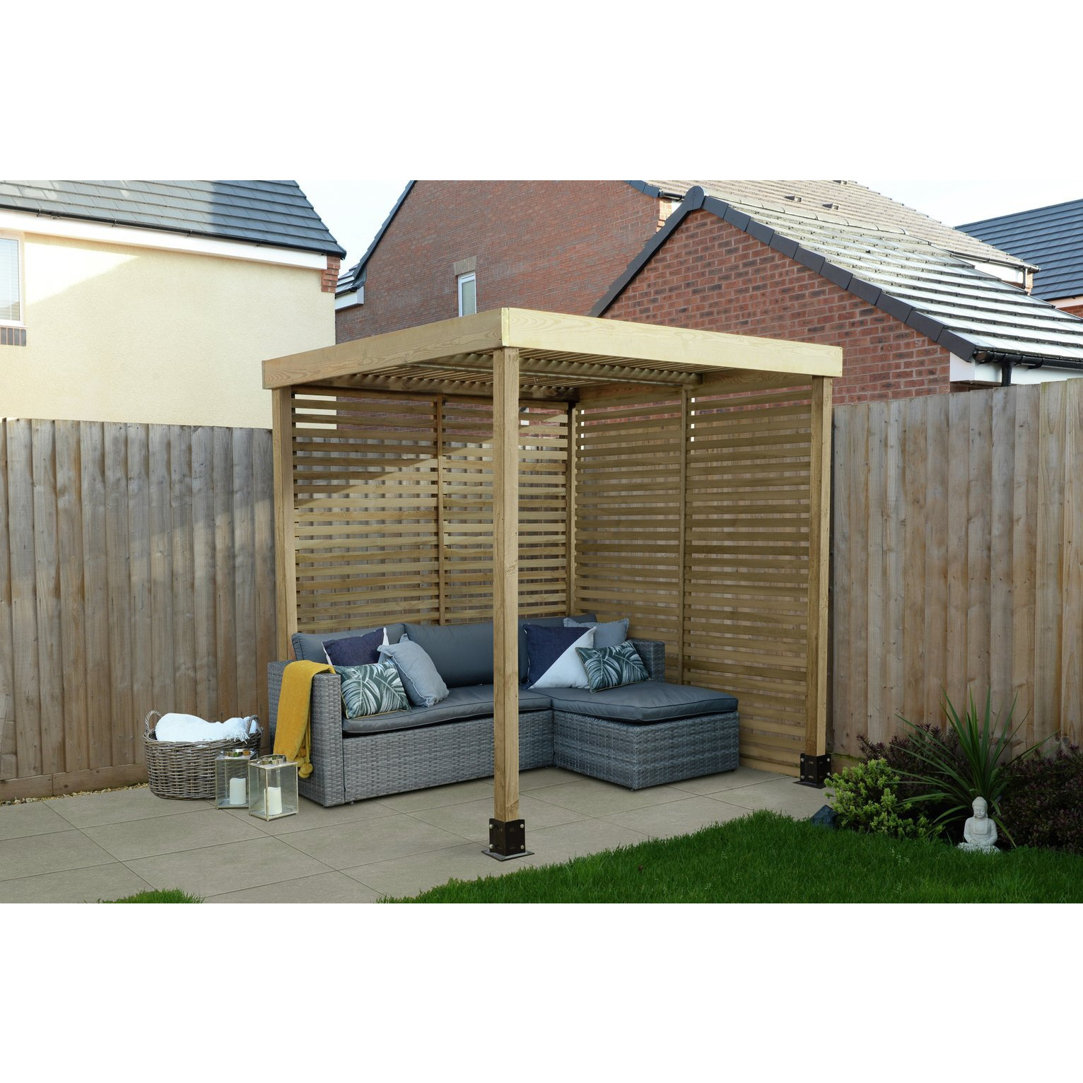 Forest Garden Modular Pergola with 2 Side Panels - image 1