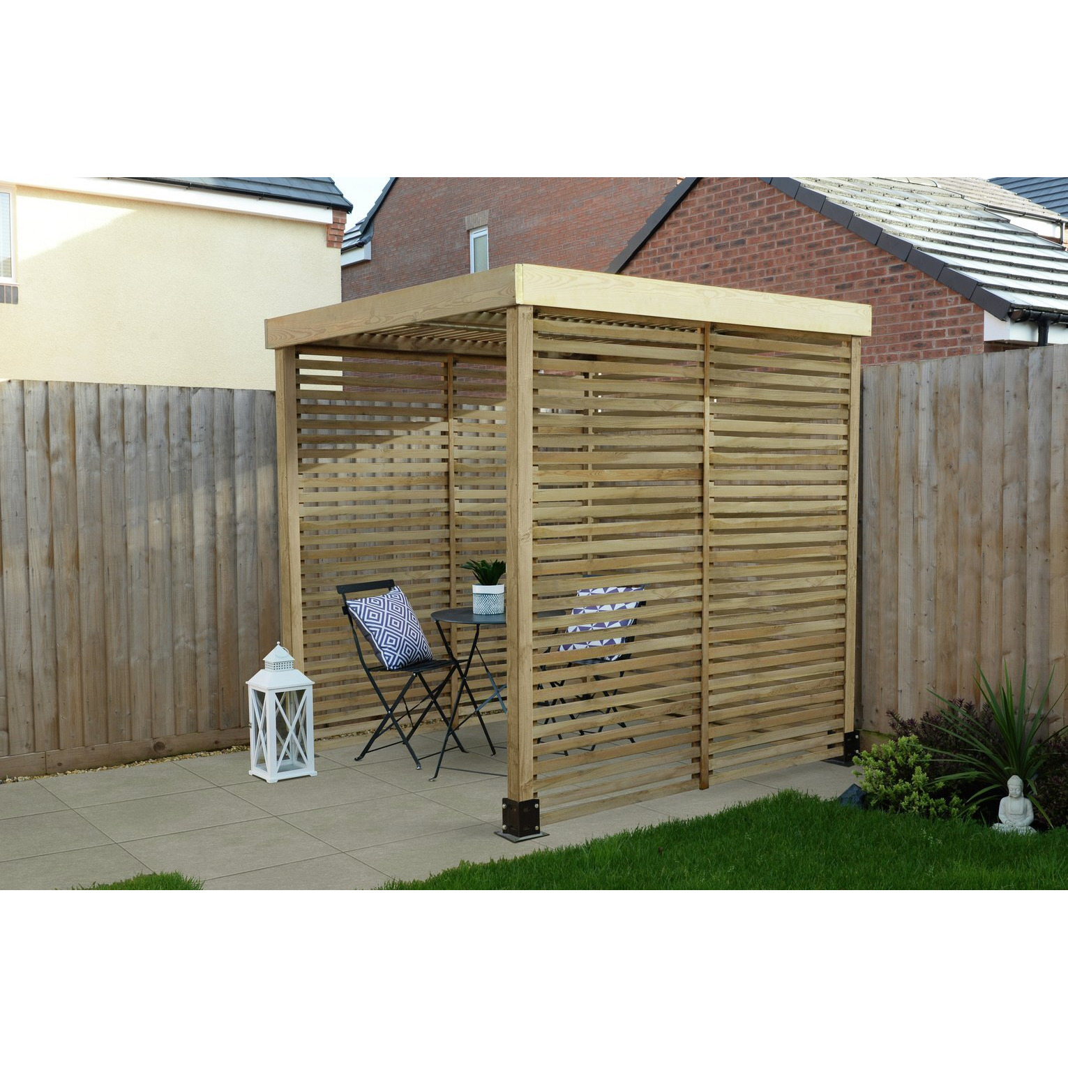 Forest Garden Modular Pergola with 3 Side Panels - image 1