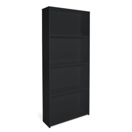 Argos Home Malibu Wide Wood Effect Bookcase - Black