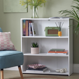 Argos Home Malibu Short Wood Effect Bookcase - White - thumbnail 2