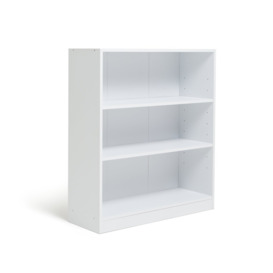 Argos Home Malibu Short Wood Effect Bookcase - White - thumbnail 1