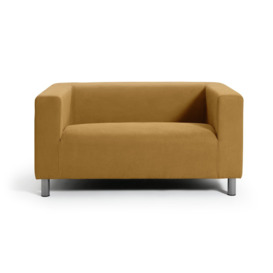 Argos Home Moda Small Velvet 2 Seater Sofa - Mustard