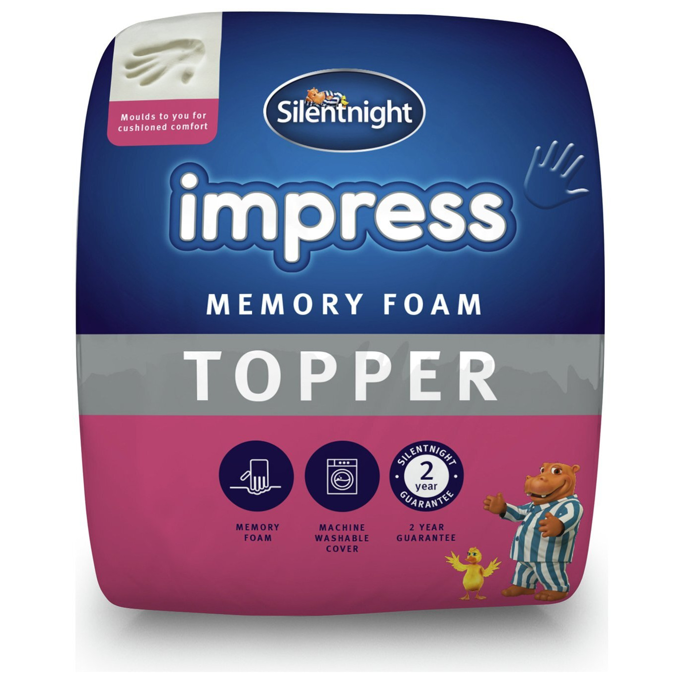 Silentnight Impress Memory Foam 7cm Mattress Topper - Double - image 1
