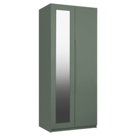 Legato 2 Door Mirrored Wardrobe - Green - thumbnail 1