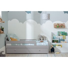Habitat Ellis Toddler Bed Frame with Drawer - Grey - thumbnail 1