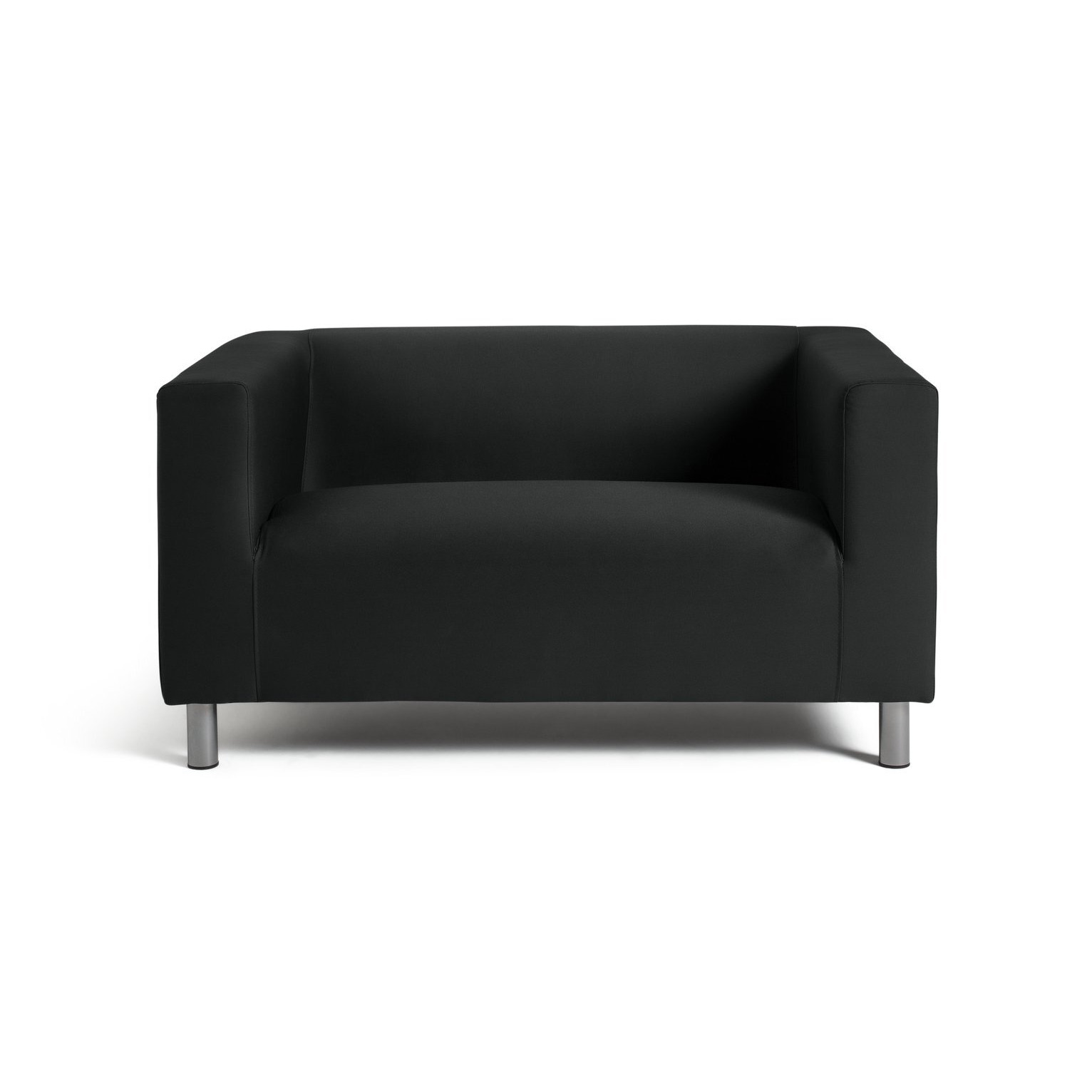 Argos Home Moda Small Fabric 2 Seater Sofa - Black - image 1