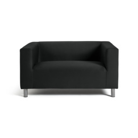 Argos Home Moda Small Fabric 2 Seater Sofa - Black - thumbnail 1