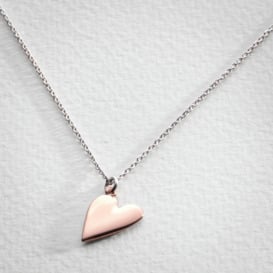 Revere Rose Gold Plated Sterling Silver Heart Pendant by Argos