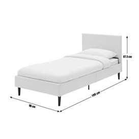 Argos Home Skylar Single Bed Frame - White - thumbnail 2