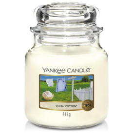 Yankee Candle Medium Jar Candle - Clean Cotton - thumbnail 1