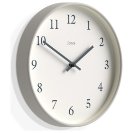 Jones Clocks Linen Analogue Wall Clock - Grey - thumbnail 2