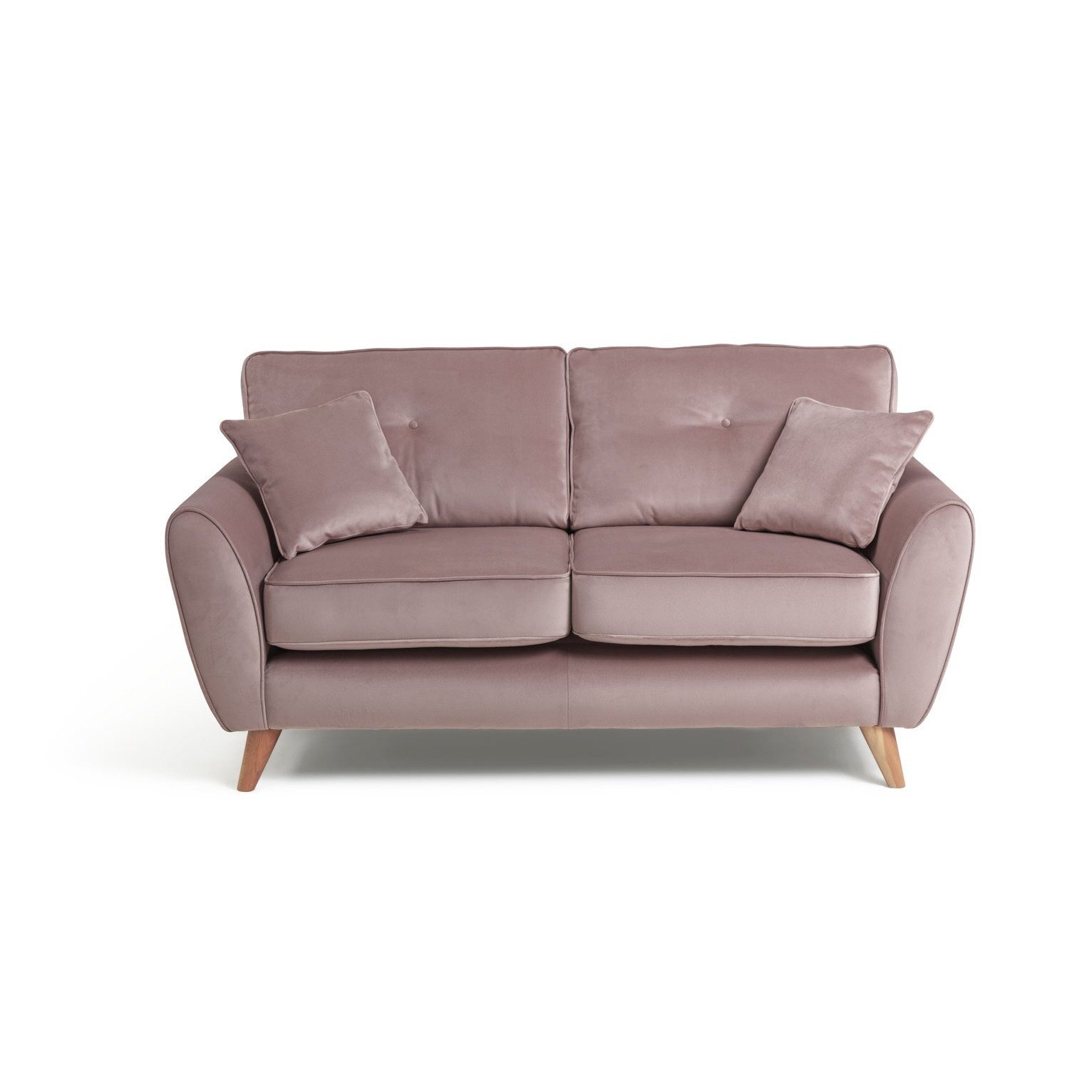Habitat Isla 2 Seater Velvet Sofa - Pink - image 1