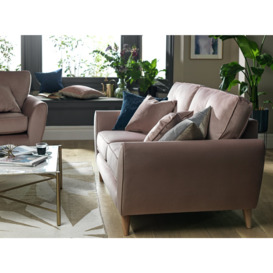 Habitat Isla 2 Seater Velvet Sofa - Pink - thumbnail 2