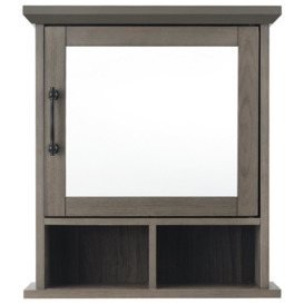 Teamson Home Russell 1 Door Mirrored Cabinet - Brown - thumbnail 1