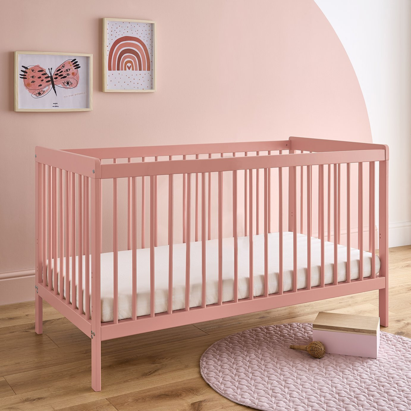 Cuddleco Nola Cot Bed - Pink - image 1