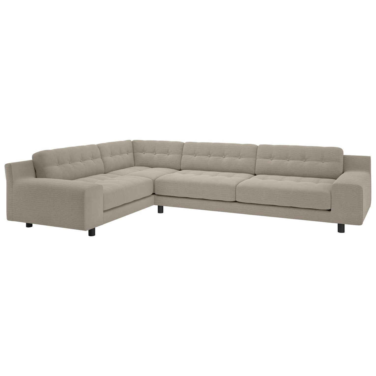 Habitat Hendricks Velvet Right Hand Corner Sofa - Natural