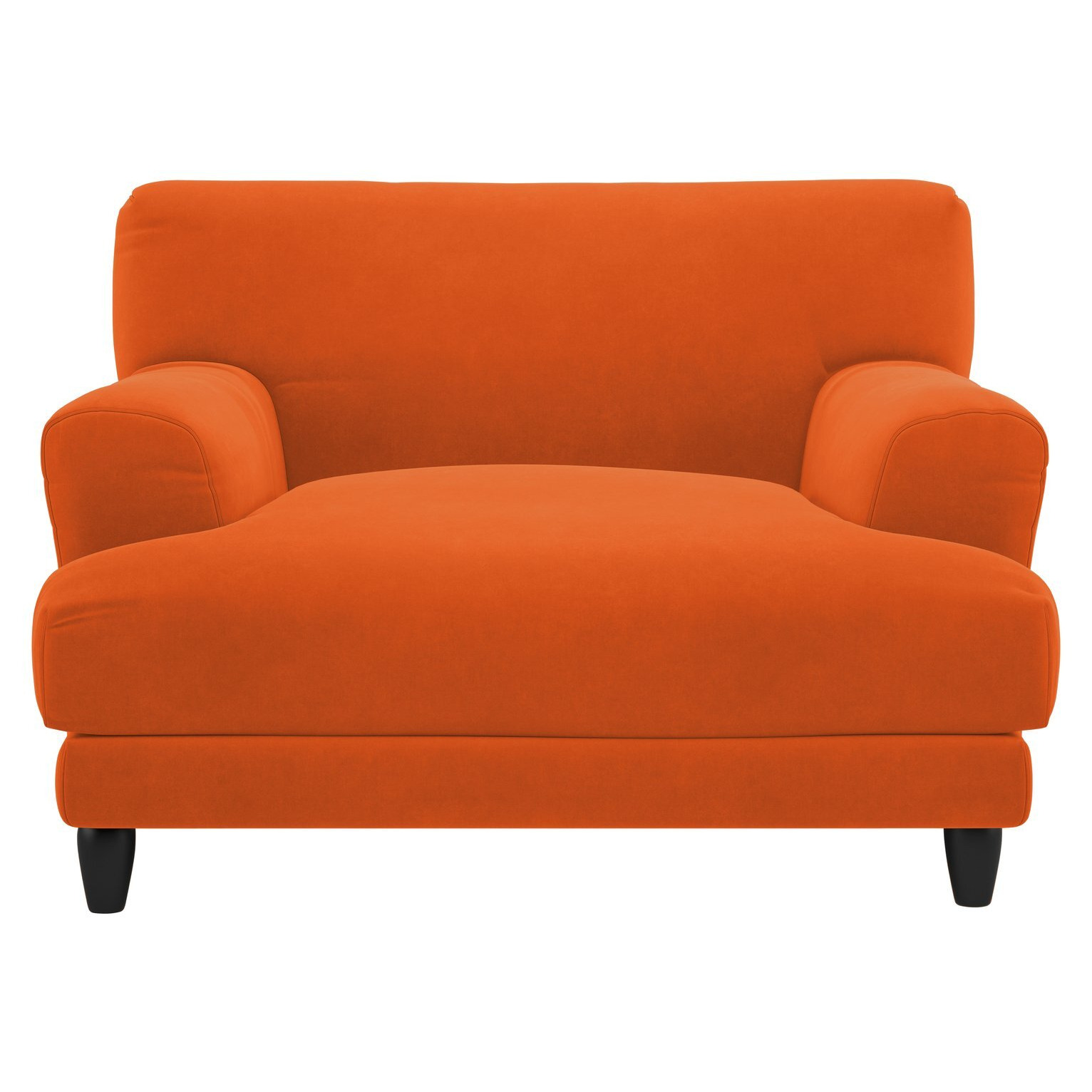 Habitat Askem Velvet Cuddle Chair - Orange