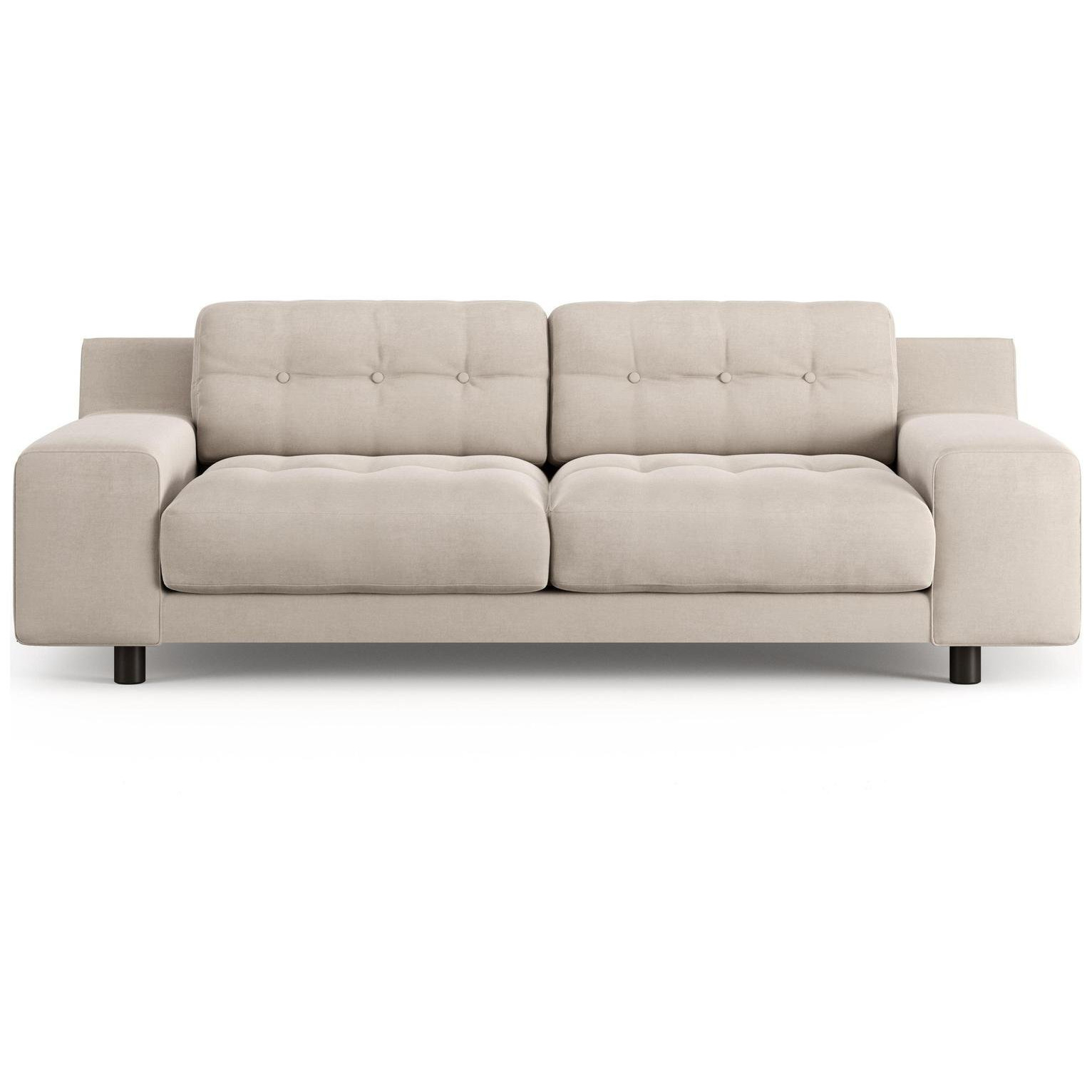 Habitat Hendricks Velvet 3 Seater Sofa - Natural