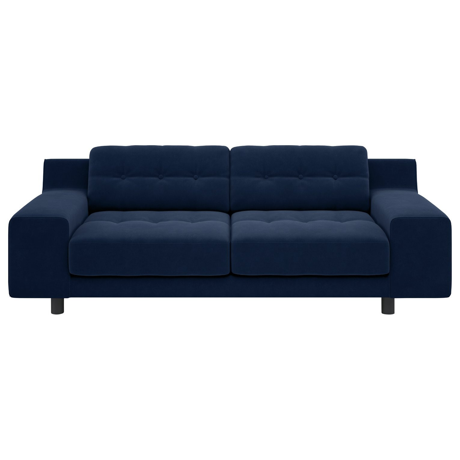 Habitat Hendricks Velvet 3 Seater Sofa - Navy