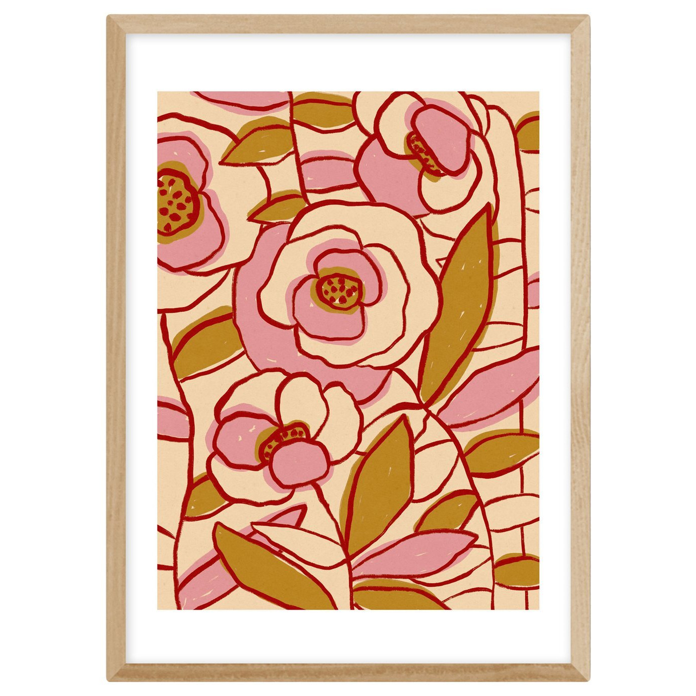East End Prints Floral Framed Wall Print - A2 - image 1