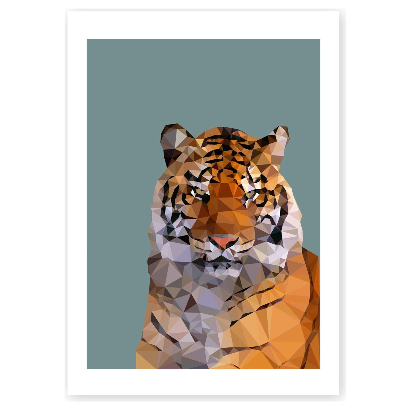 East End Prints Abstract Tiger Face Unframed Wall Art - A3 - image 1