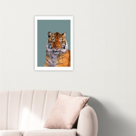 East End Prints Abstract Tiger Face Unframed Wall Art - A3 - thumbnail 2