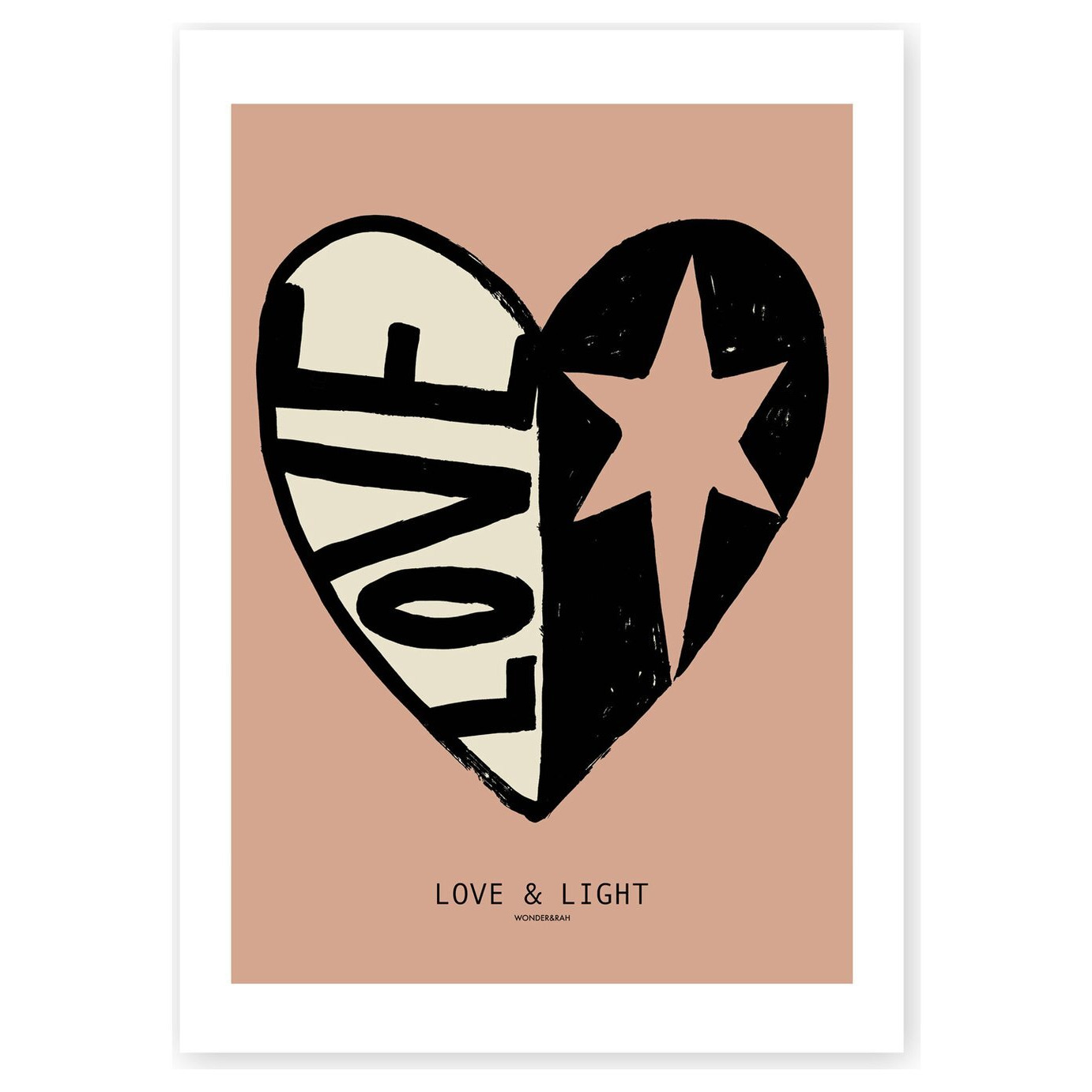 East End Prints Graphic Heart Unframed Wall Print - A2 - image 1