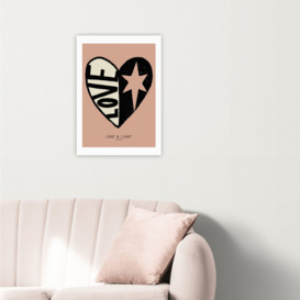 East End Prints Graphic Heart Unframed Wall Print - A2 - thumbnail 2