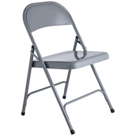 Habitat Macadam Metal Folding Chair - Grey - thumbnail 1