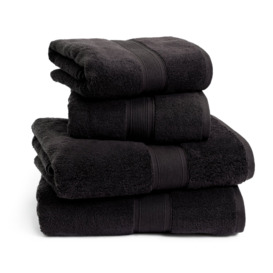 Habitat Cotton Supersoft 4 Piece Towel Bale - Black - thumbnail 1