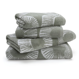 Habitat Evelyn Geo Tufted 4 Piece Towel Bale - Grey & White - thumbnail 1