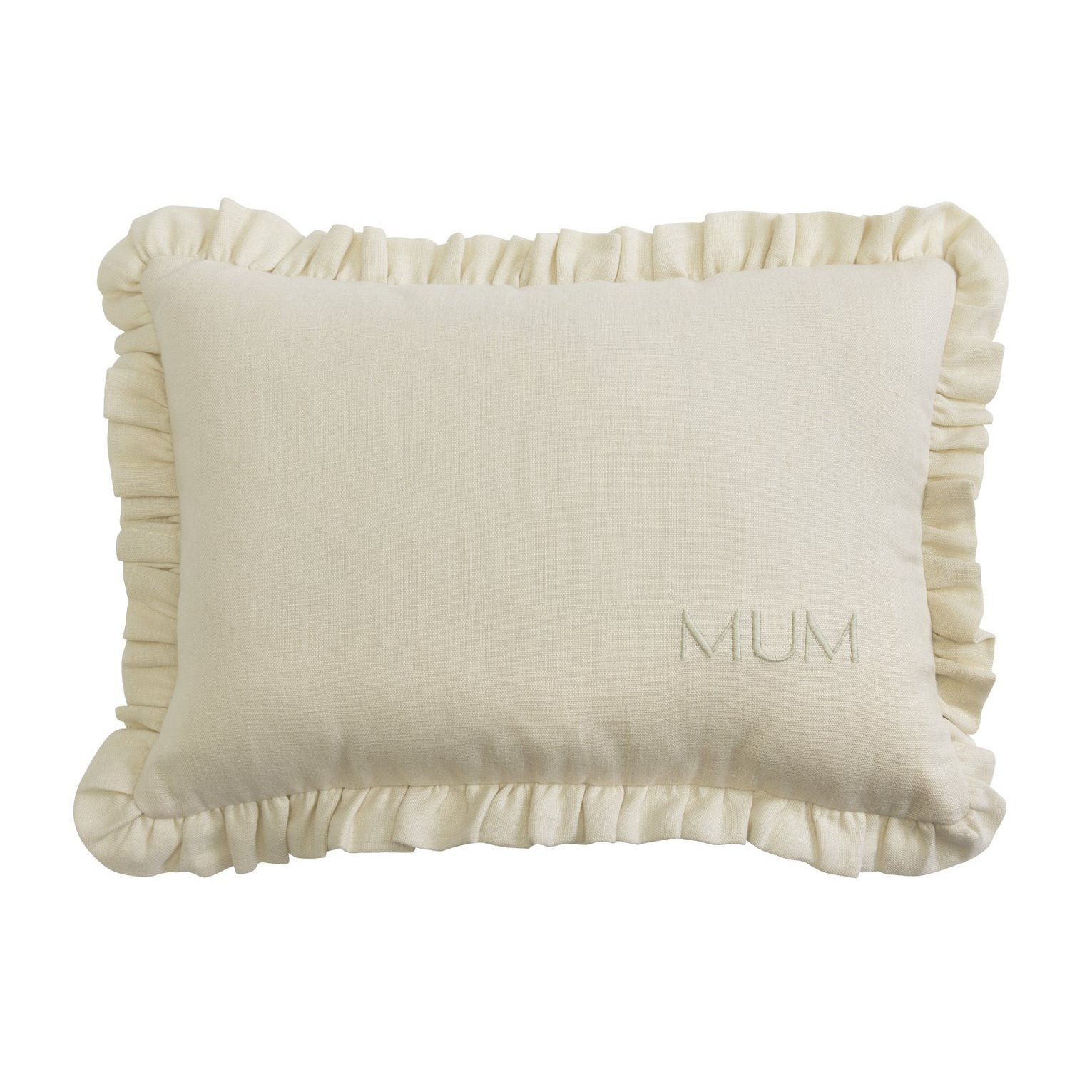 Argos Home Mum Cotton Cushion - White - 35x25cm