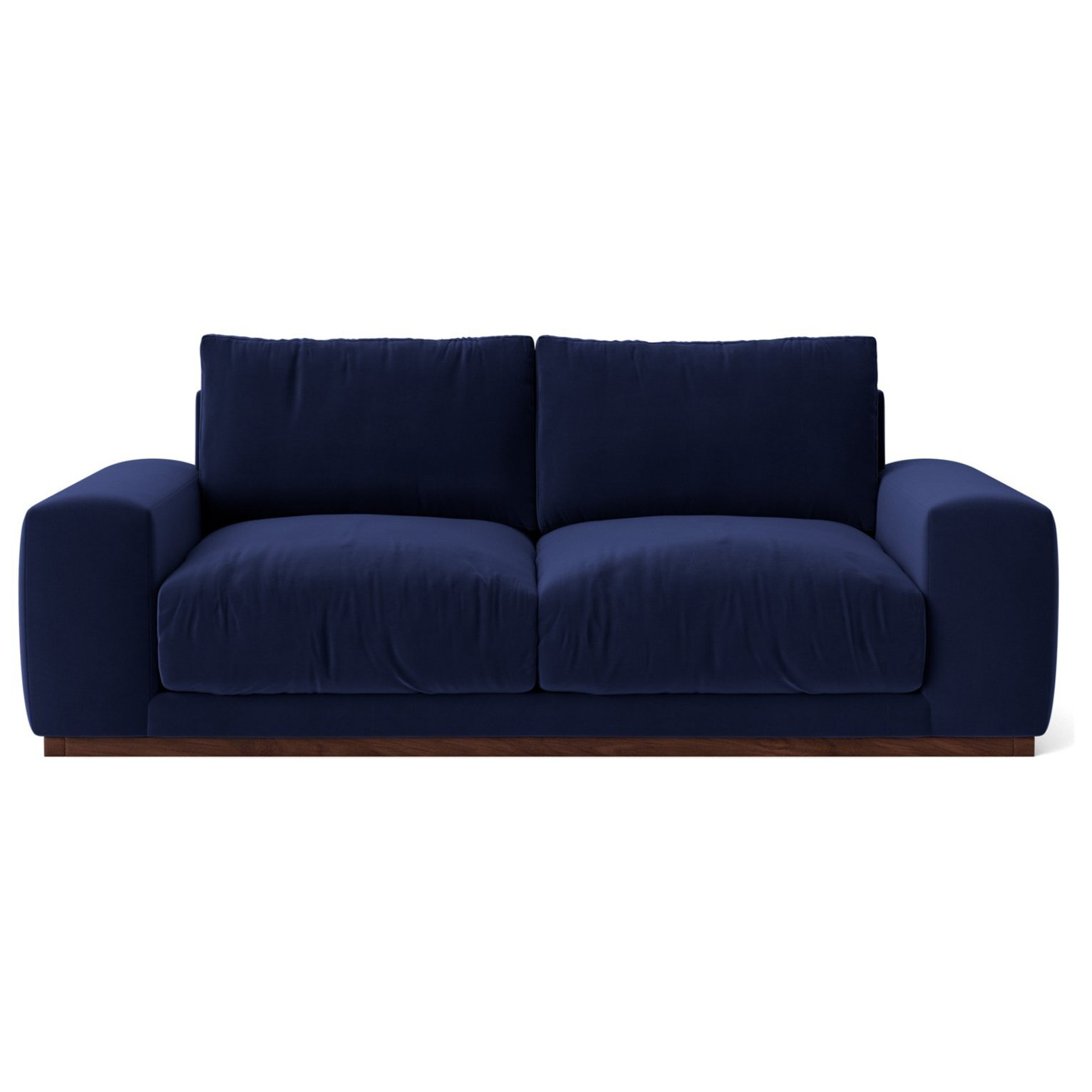 Swoon Denver Velvet 2 Seater Sofa - Ink Blue - image 1