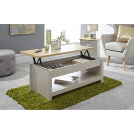 GFW Lancaster Lift Up Coffee Table - Grey - thumbnail 2