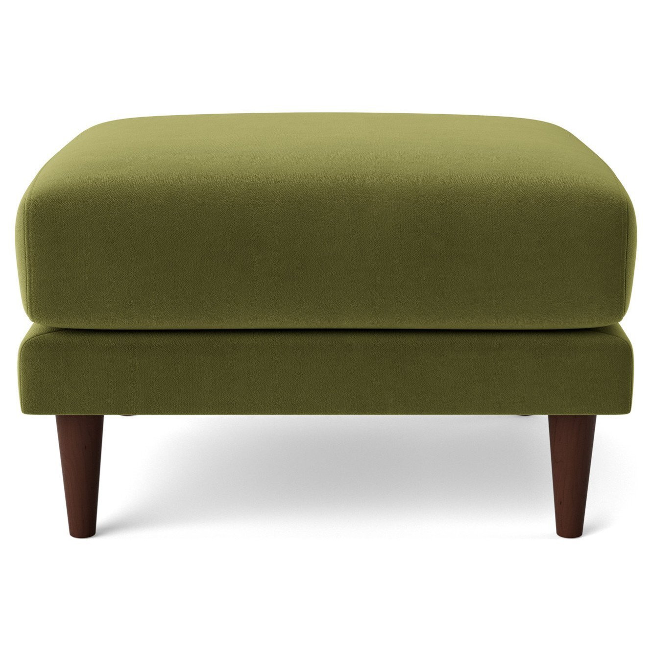 Swoon Turin Velvet Ottoman Footstool - Fern Green - image 1
