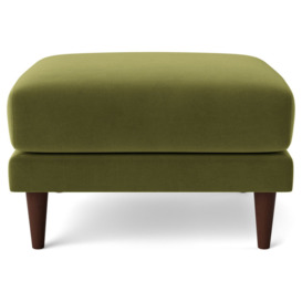 Swoon Turin Velvet Ottoman Footstool - Fern Green - thumbnail 1