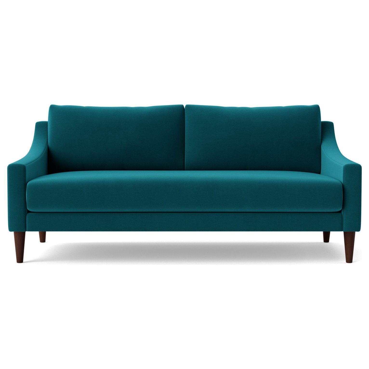 Swoon Turin Velvet 2 Seater Sofa- Kingfisher Blue - image 1