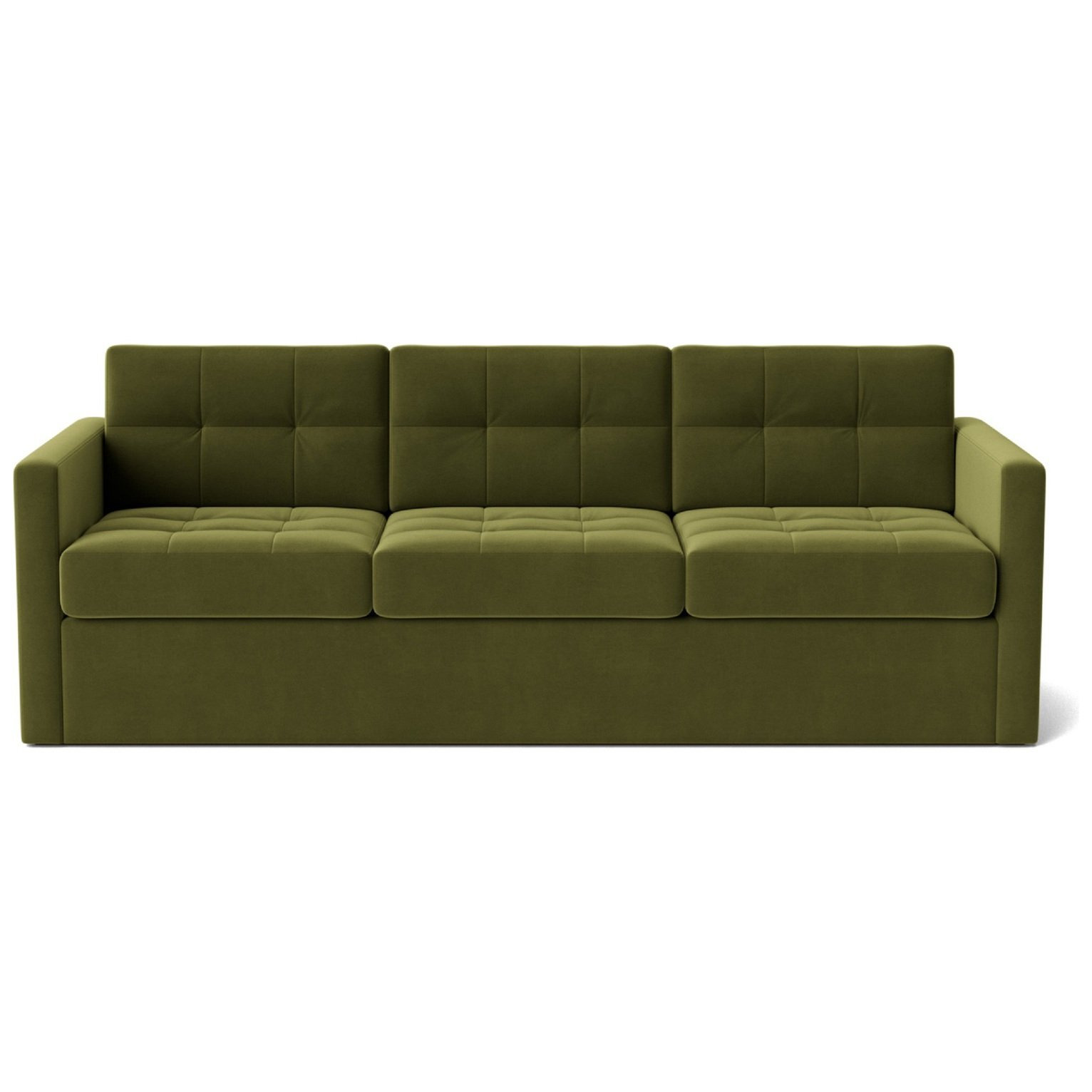 Swoon Berlin Velvet 3 Seater Sofa Bed - Fern Green