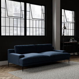 Swoon Almera Fabric 3 Seater Sofa - Indigo Blue - thumbnail 2