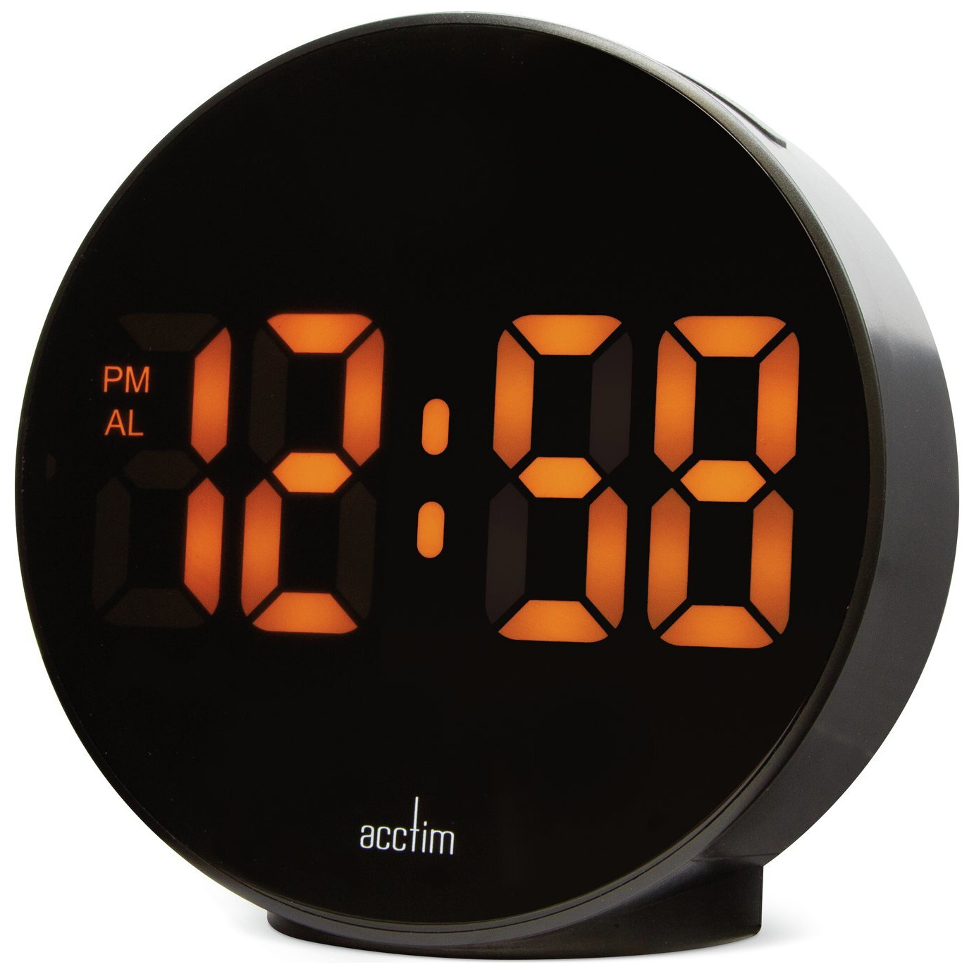 Acctim Circulo Digital LED Alarm Clock - Black & Orange - image 1