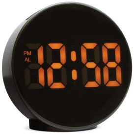 Acctim Circulo Digital LED Alarm Clock - Black & Orange - thumbnail 2