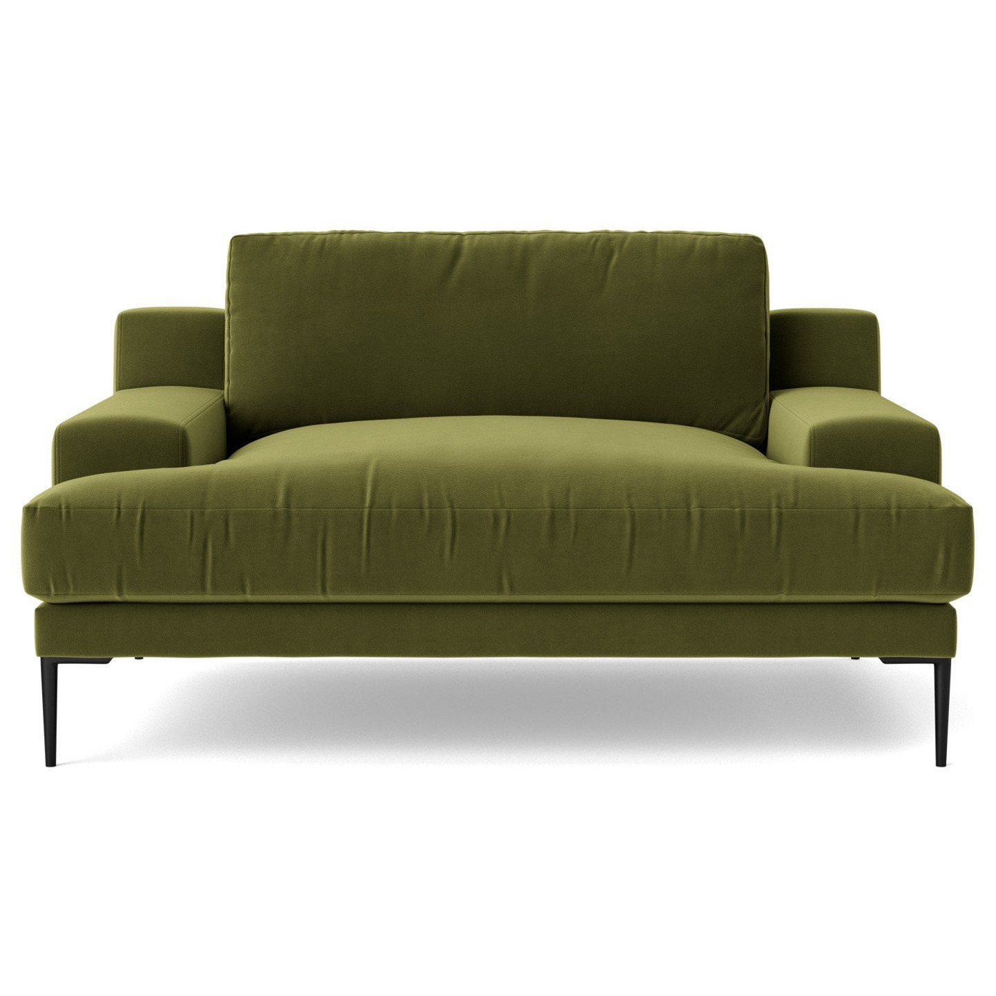 Swoon Almera Velvet Cuddle Chair - Fern Green - image 1