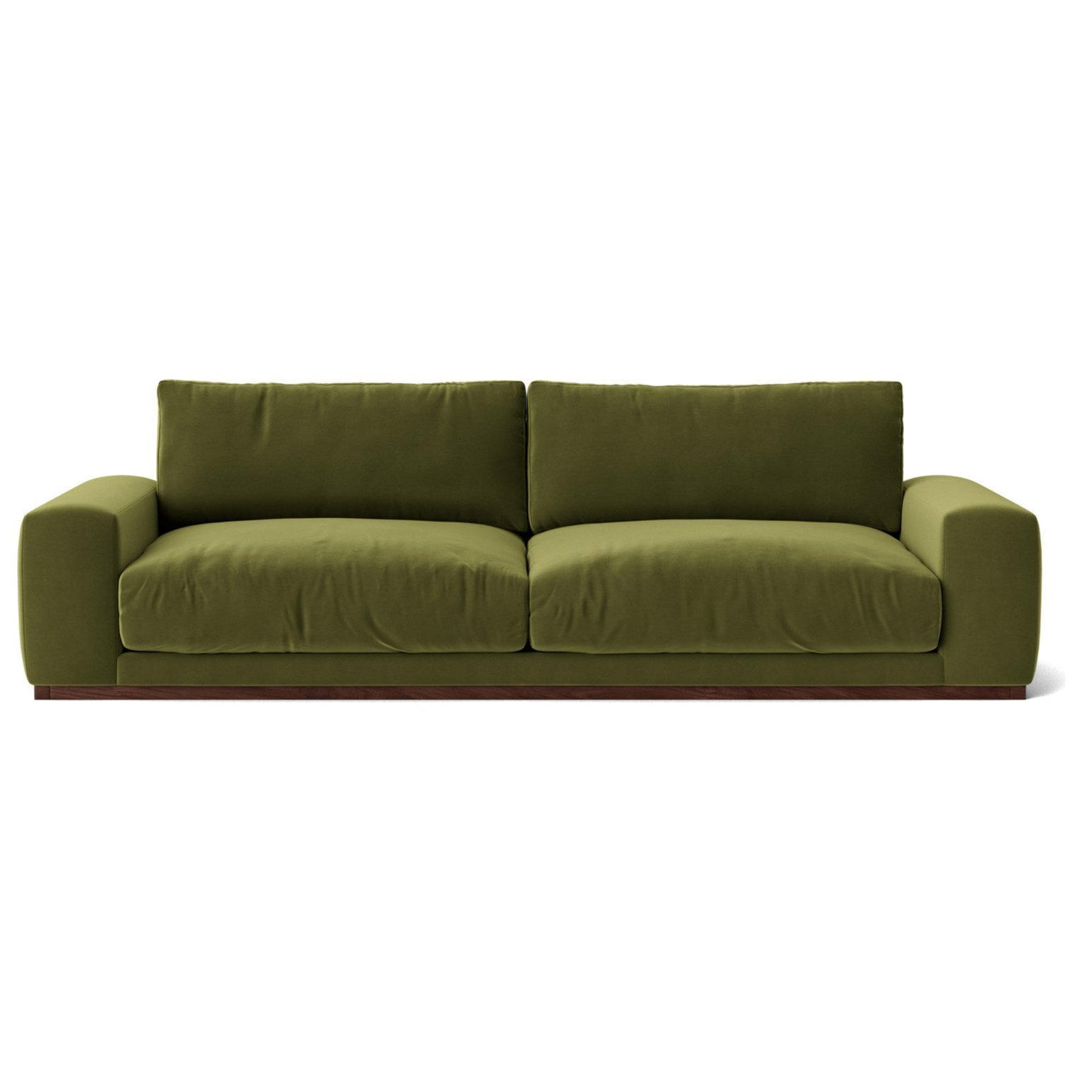 Swoon Denver Velvet 4 Seater Sofa - Fern Green - image 1