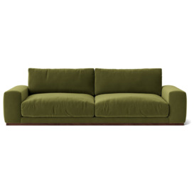 Swoon Denver Velvet 4 Seater Sofa - Fern Green - thumbnail 1