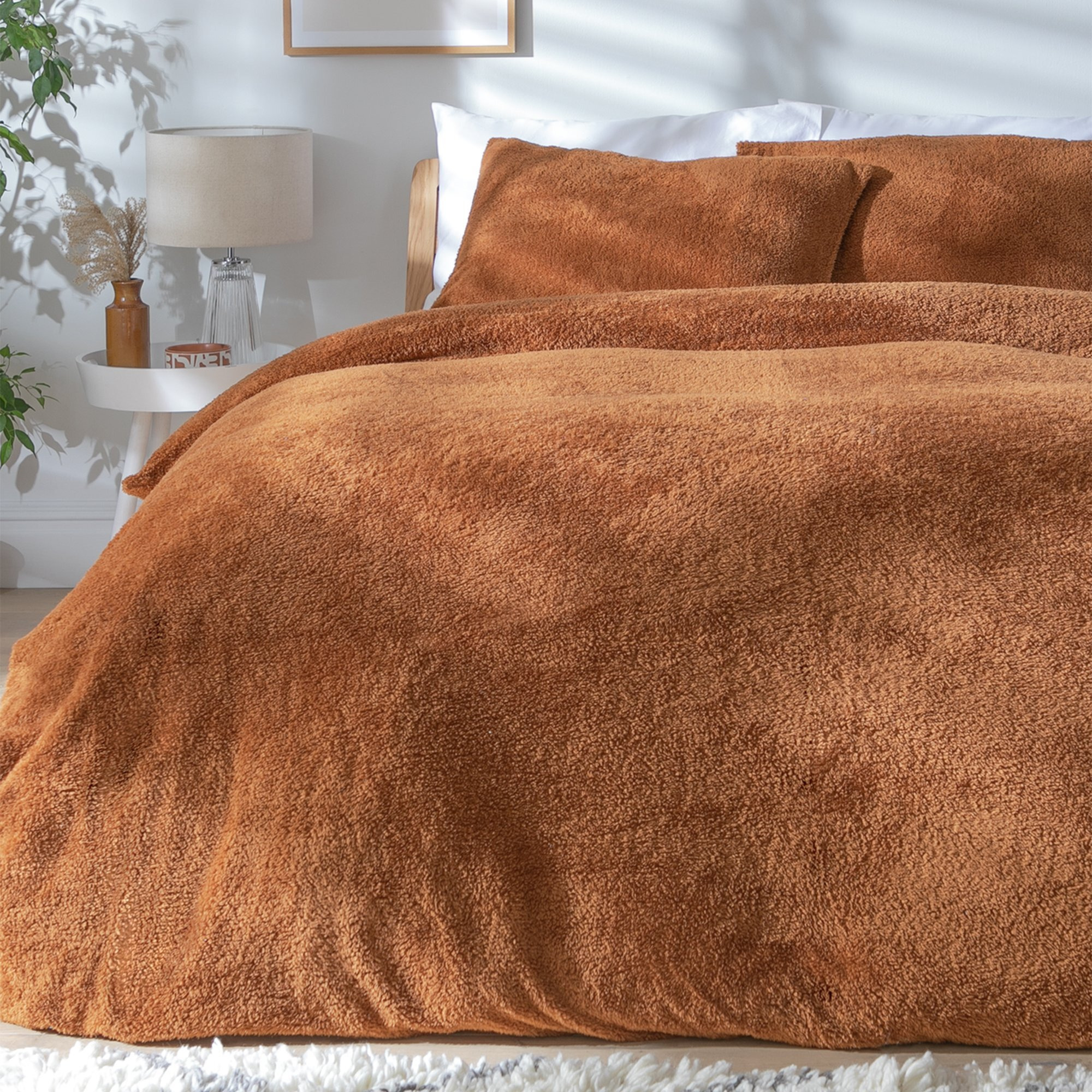Argos Home Caramel Fleece Christmas Bedding Set - Double - image 1